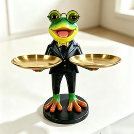 Frog Key Tray for Entryway Table, Candy Dish, Jewelry Tray, Cute Desk Decor