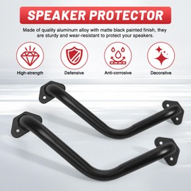 Tongze 12" Speaker Bar Grill: Matte Black Metal Car Audio Speaker Grill Cover, Subwoofer Grill Cover Protector