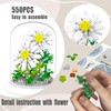 MJDDJA Bouquet Building Kits, 550 Pcs Mini Bricks Building Blocks