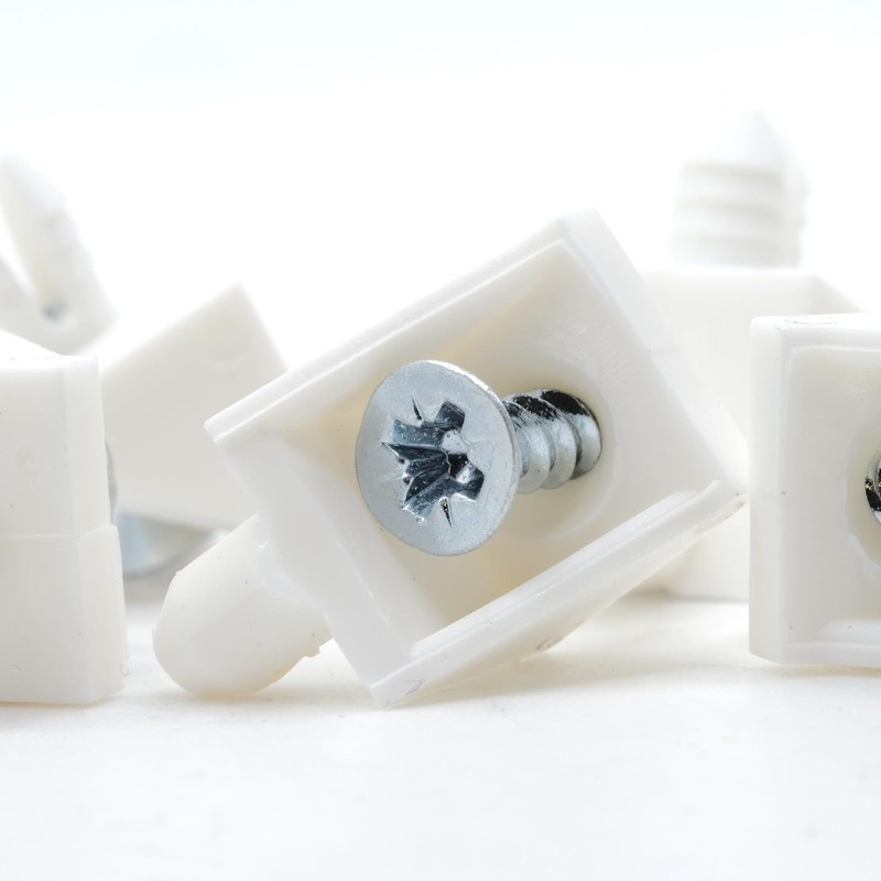 ReplacementScrews White Shelf Support Pins Compatible with IKEA Part 101558