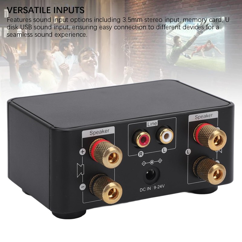 Acogedor Power Amplifier, 80W X 2 Stereo 5.0 Digital Amplifier,