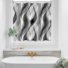 Ruelvth Grey Striped Shower Window Curtain for Bathroom 40x36 Inch