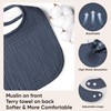 Bearmoss Muslin Baby Drooling Bibs 8 Pack, 100% Cotton Square