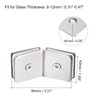HARFINGTON Stainless Steel 135 Degree Glass Clamp, 6pcs for 8-12mm