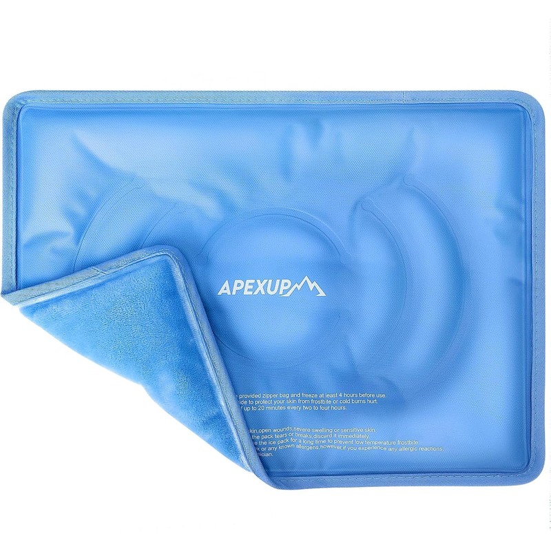 APEXUP Gel Ice Packs for Injuries Reusable, Flexible Double Sided