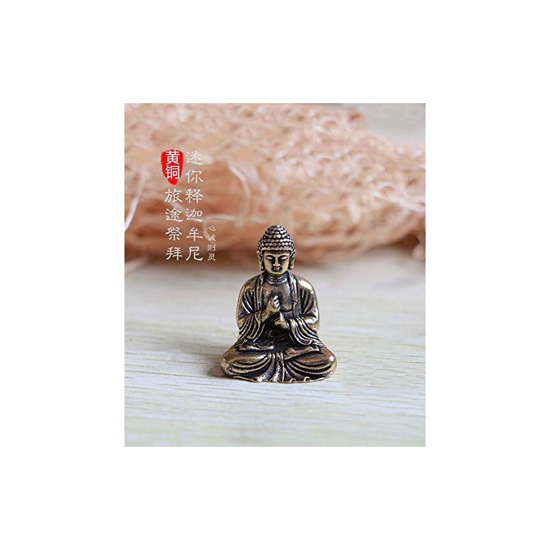 Dainichi Nyorai Buddha Statue Figurine Mini Chua Copper 3cm