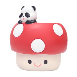 Desktop Succulent Planter with Durable Material, Panda Mushroom Resin Planter, Cute Cartoon Flower Pot, Suitable for Succulents, Miniature Gardening, Home & Office Decor