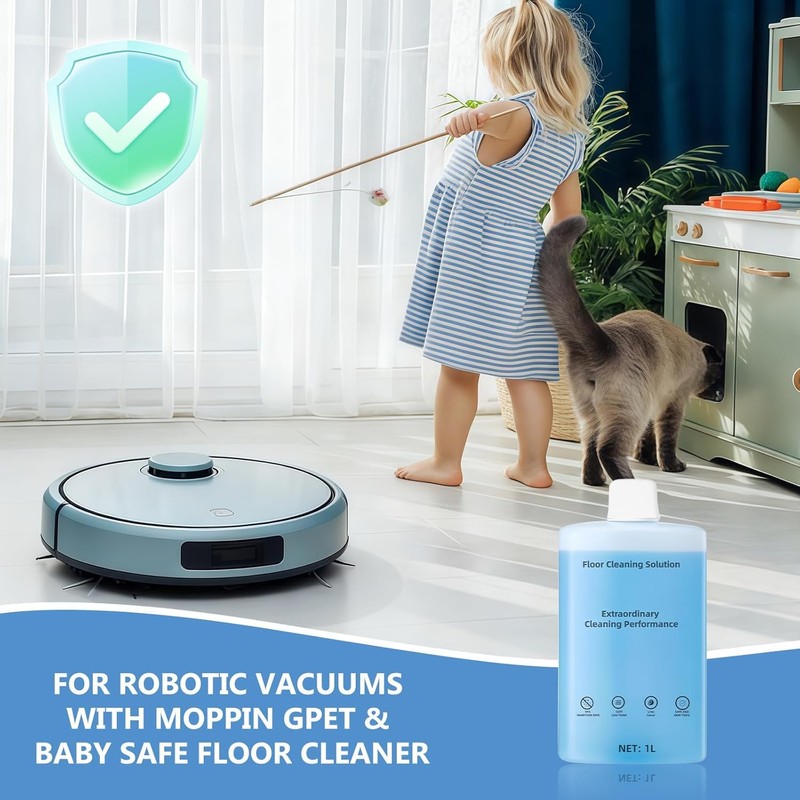 2-Pack Floor Cleaning Solution Compatible with Roborock Saros S8 S7