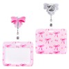 Pink Bow Badge Holder Horizontal, ID Card Holder Horizontal with