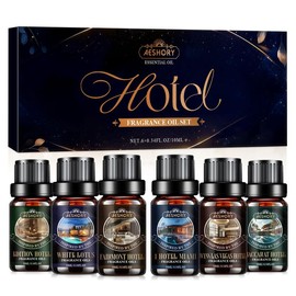 Hotel Diffuser Oils Gift Set - 6x10ML Luxury Fragrance Oil Blend, Hotel Scent Essential Oils Set for Diffuser, Candle, Soap Making Scents:_UE Hotel