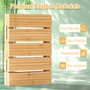 Foldable Bamboo Bath Mat for Shower, 19.68" x 14.17" in