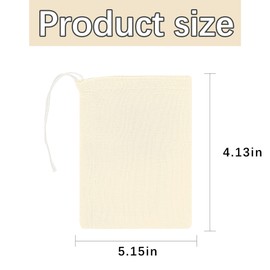 muslin bags 3x4 small cloth bags with drawstrings small reusable muslin bags (100)