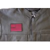 Ivamis Red Black American Flag Patch- 3x2 inch - P3448
