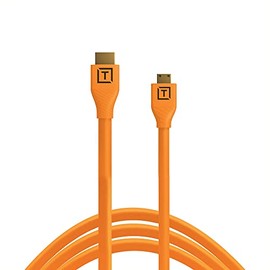 Tether Tools TetherPro HDMI Mini to HDMI 2.0, 15' (4.6m), Orange