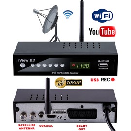 UK FULL HD Satellite TV Receiver, Built in Wi-Fi, USB Recorder Function
