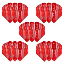 Harrows Lumen No2 Dart Flights | 5 x sets Darts Flights (15 Flights Total) I 100 Micron Dart Flights I Premium Extra Strong Made in UK I Professional Darts Accessories I Red Dart Flights
