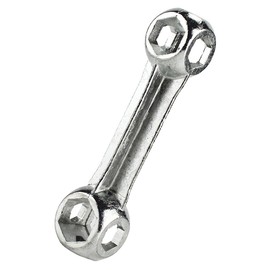 Bike Repair Tool Durable Dog Bone Shape Hexagon Wrench Zinc Alloy 6-15mm 10 in 1 Mini Bicycle Repair Tool Bike Torque Wrench Hexagon Holes Cycling Spanner Bike Hand Multi Tools Mini Pocket Multi Tool