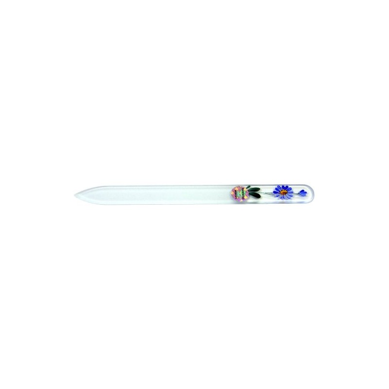 Brajek Nail File Glass Hand Painted 5.5" Czech Daisy 82SYP106