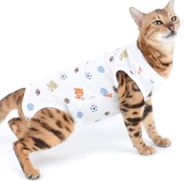 SELMAI Medical Pet Shirt Cat Bodysuit for Dogs After Surgery Dog Castration Soft Cotton E-Collar Alternative for Pets Nursing Clothing Wound Protection Prevent Licking Skin Diseases Blue M