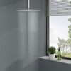 Lordear 16 Inch Rainfall Shower Head Solid Square Ultra Thin