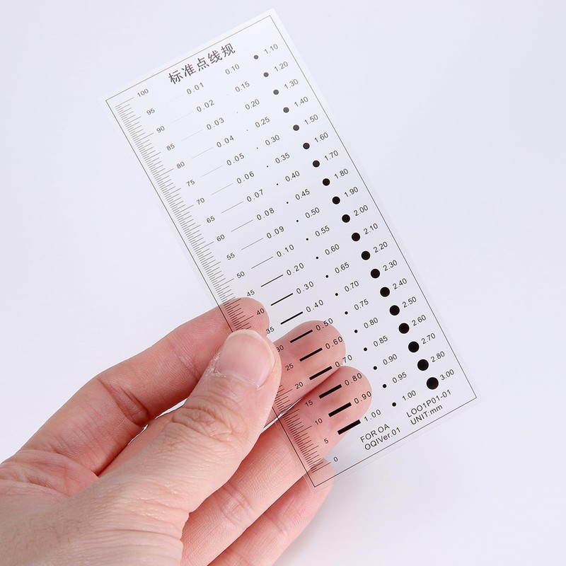 HARFINGTON 3pcs High Precision SEC Size Estimation Chart 107x47mm 0.16mm