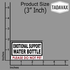 (3Pcs) Emotional Support Water Bottle Please Do Not Pet Sticker Gifts Camping Gym Yoga Sticker Funny Decals Waterproof Vinyl for Water Bottles Tumbler Phone Laptops Skateboard Adults Kids Boys 3"x1.9"