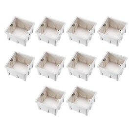 uxcell® Wall Switch Box Electrical Outlet Flush Mount 86 Type 1-Gang White Pack of 10