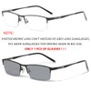laureles Photochromic Reading Glasses for Men Business Square Metal Half