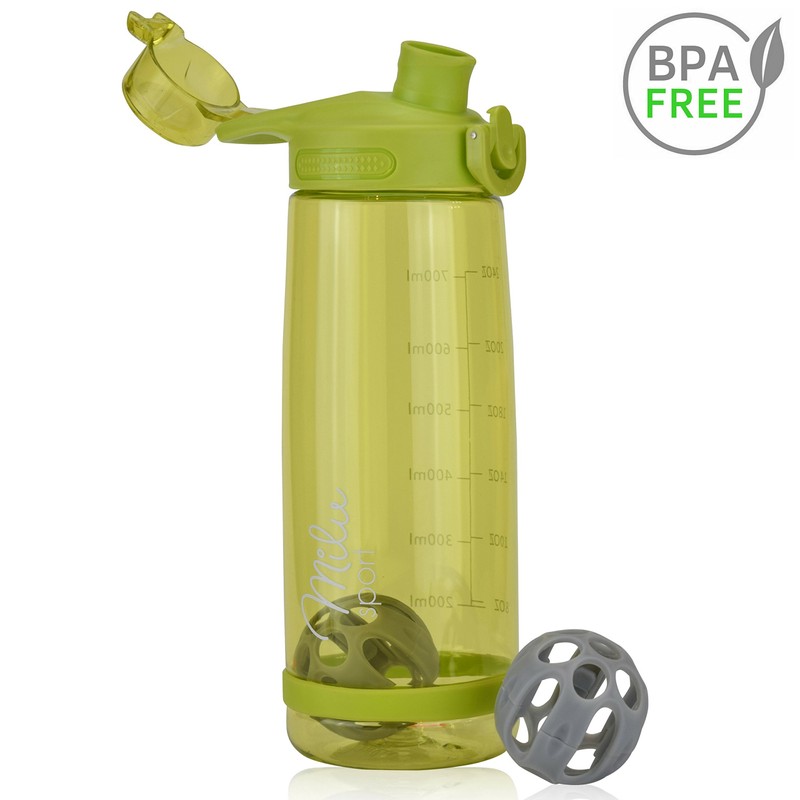Milu 2-in-1 Water Bottle & Protein Shaker, Leak-Proof, 800 ml