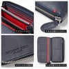 GROOVE GEAR ggs-1014 Men's Long Wallet, Saffiano Leather, Round Zipper,
