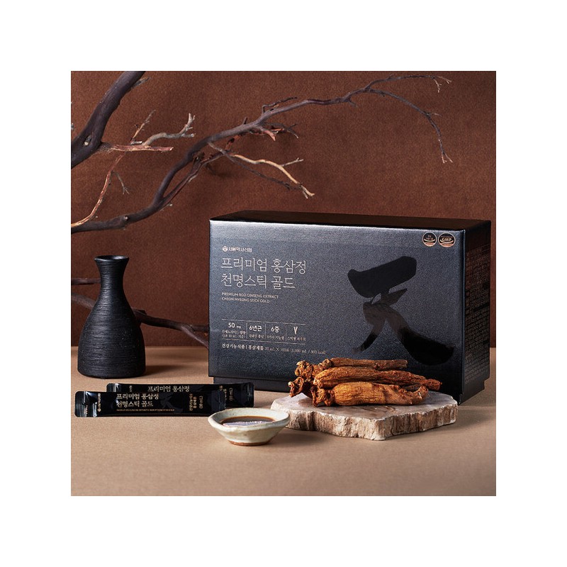 (Ginsenoside 50mg) Premium Red Ginseng Extract Cheonmyeong Stick Gold 100