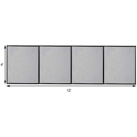 HAPPYGRILL Large 4'X12' Swimming Pool Fence Child Barrier Pool Safety Mesh Fence Section