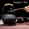 YJX 40.6 fl oz Cast Iron Teapot Set, Japanese Tetsubin