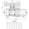 1/2 inch BSP Water Valve Female x Male with Flare