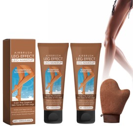 Self Tanner Self Tanning Lotion, Self-Tanning Lotion, Pack of 2 Self-Tanning Cream, Sun Tanning Cream with a Self-Tanning Glove, for Face, Body, Legs, Arms (Bronze, 200 g)