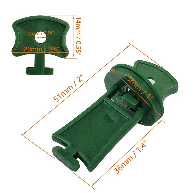 100 Set Greenhouse Support Clips Clamps for Bubble Wrap Sunshade