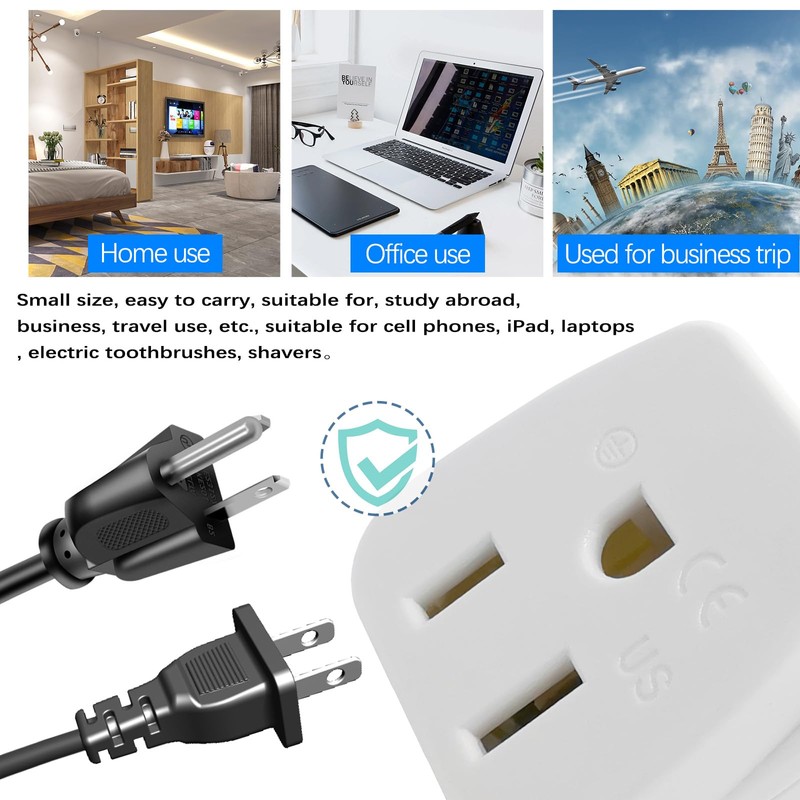 2 Pack South Africa Plug Adapter Type M Adapter for