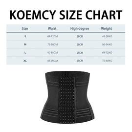 KOEMCY Waist Trainer Women's Waist Trainer Corset Tummy Control Strong Shaping Corset Shapewear Waist Shaper with Steel Bone Breathable Bodice Training Cincher, black