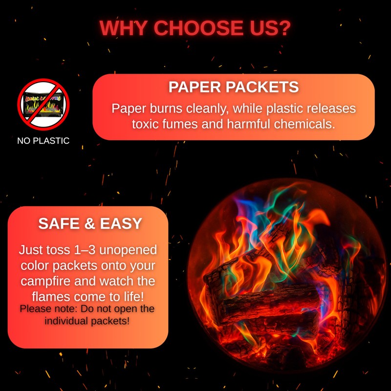 Dextreme Fire Color Changing Packets - Fire Color Packets, Color