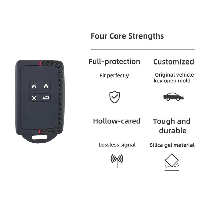 OTMIK Silikon Autoschlüssel Hülle passend für Renault Austral Remote Key