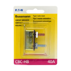 Bussmann (BP/CBC-40HB-RP) 40 Amp Type-I Stud Mount Circuit Breaker with Lengthwise Bracket