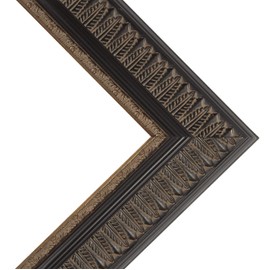 A3 16.5x11.7 Frame Copper-Black Ornate Harvest Moulding with Gold Trim | 2.5 Inch Wide Moulding | Solid Wood Picture Frame with UV Acrylic Plexiglass, Foam Board Backing & Hanging Hardware Included