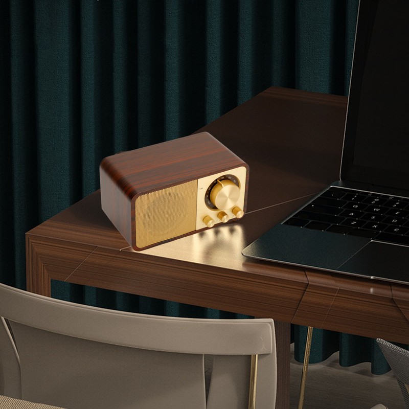 Retro Wood Bluetooth Speaker Clear Sound Quality Mini Portable Wireless