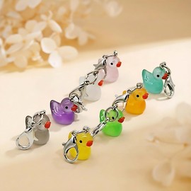 DanVirtuous Glow-in-the-Dark Duck Zipper Pull Charms Cute Bag Accessories for Purses,Jacket, Purse, Handbags Decorative Luggage Backpacks Purses,Unique Gifts for Women, Mothers Day Christmas