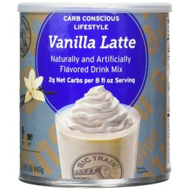 Big Train Low Carb Blended Ice Vanilla Latte Mix, 1.85 lb Can