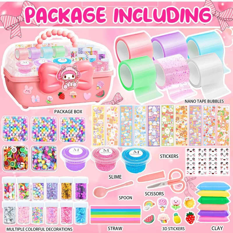 Jimcii Make Your Own Nano Tape Bubble Kit for Kids,