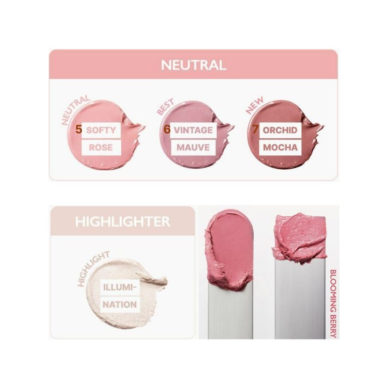 VIDIVICI Petal Glow Cream Blush/Illumination 6g, Color:02 Rosy Dahlia