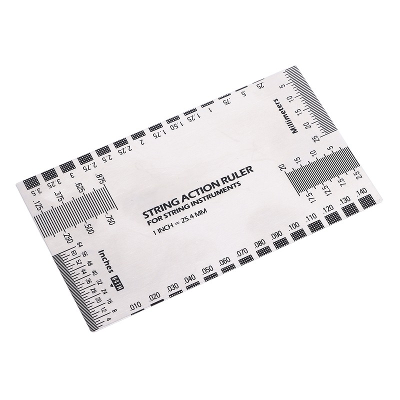 String Action Ruler Stainless Steel Height Gauge Replacement Guitar Repairing