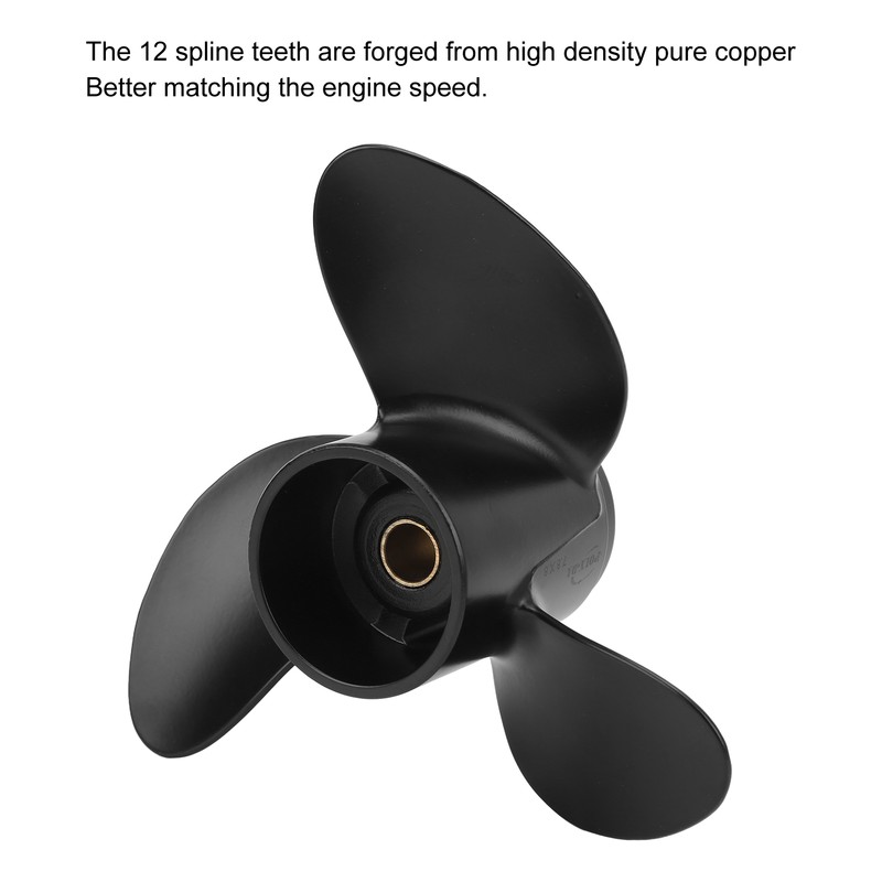 Marine Outboard Propeller 3 Blades 7.8x8in 12 Tooth RH Rotation