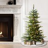 Puleo International 4.5ft Pre-Lit Aspen Fir Artificial Christmas Tree with